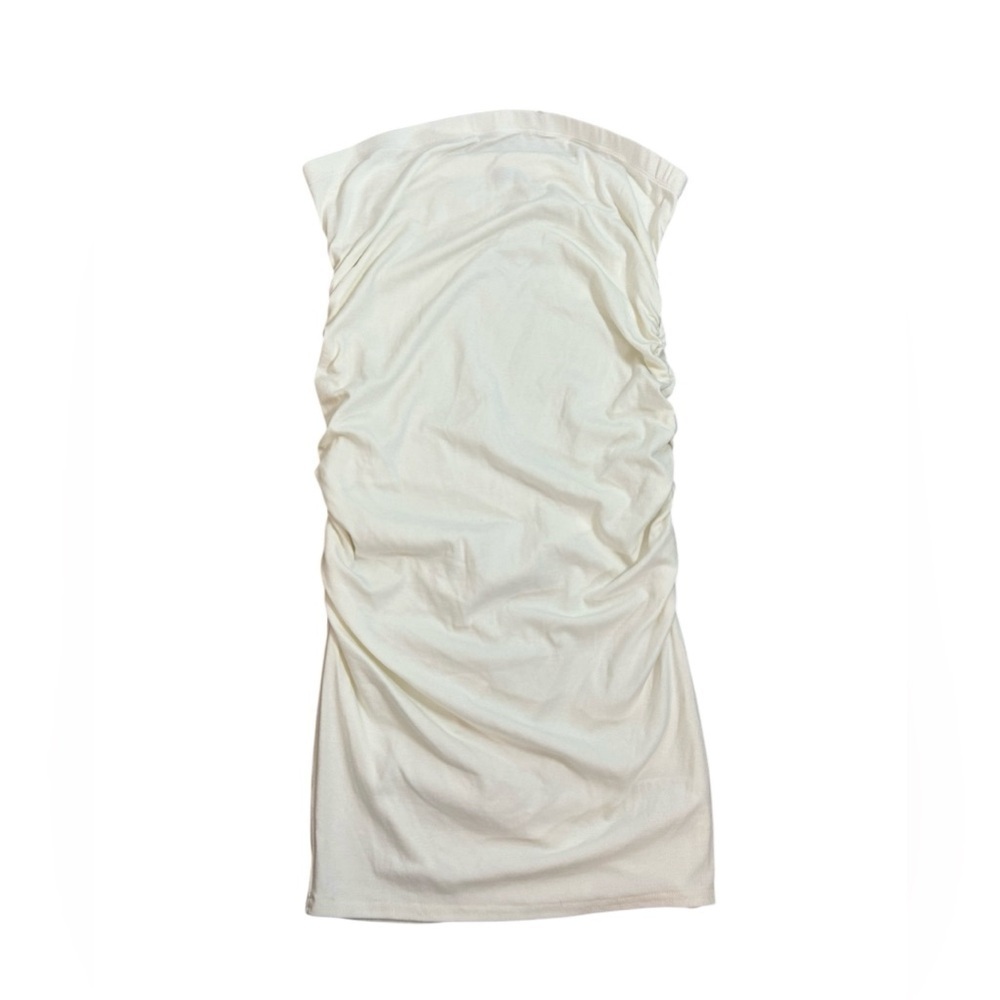 Free People Beach Ivory Ruched Convertible Midi Skirt or Strapless Dress Lrg NWT